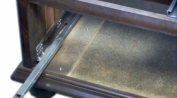 drawer glides close up