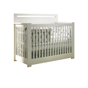 Milano sleek white crib