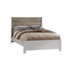 vibe white double bed with dark wooden headboard