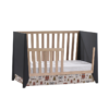 Flexx crib as daybed in graphite and natural oak wood toddler gate