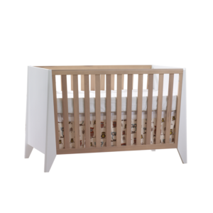 Flexx white and natural oak wood crib