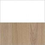 half white and half natural oak wood square swatch