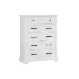 Emerson 5 Drawer Dresser in White